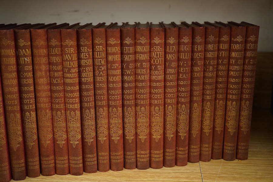 Famous Scots series - 41 volumes (ex42), original gilt cloth, cr.8vo. 1896. * Boswell, Adam Smith, Livingstone et al